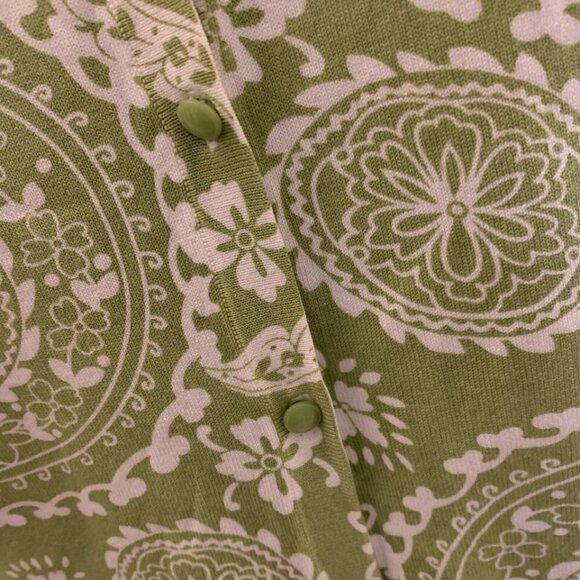 Jones New York. Sz M. Silk/nylon/cotton Blend Button Up Long Sleeve Top. B98. - Picture 3 of 7